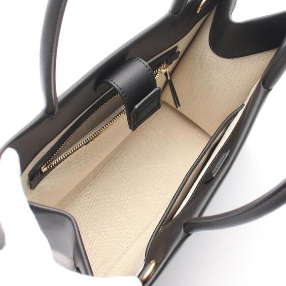 TORY BURCH Black Leather Tote Bag - Picture 4 of 7